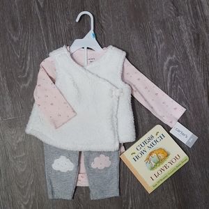 New sweet baby girl 3 piece outfit